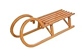 COLINT Faltschlitten Hörnerschlitten 100 cm TÜV/GS geprüft Klappschlitten Hörner faltbar Schlitten Rodel Holzschlitten Holz HKS 43100