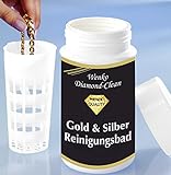 WENKO Diamond Clean Gold- & Silber Reinigungsbad - Schmuckreiniger, Chemische Zusammensetzung, 7 x 14 x 7 cm, Mehrfarbig