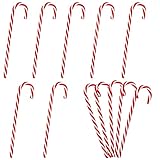 suaywo 12 Stücke Zuckerstangen Rot Weiß Zuckerstangen baumschmuck Weihnachtsbaum Anhänger Candy Canes Zuckerstangen ,Weihnachten Urlaub Party Supplies O