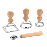 Navaris Ravioli Pasta Nudel Ausstecher - 4er Set Pastamaker - Form für Maultaschen Nudeln Empanadas Tortellini - Teigformer Ausstechform für Teig