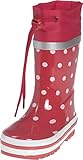 Playshoes Jungen Mädchen Gummistiefel Punkte Schlupfstiefel, rot, 32/33 EU