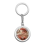Hqiyaols Keychain Patan Durbar Square Nepal Kristall Drehen Rostfreier Stahl Schlüsselbund Reisen Stadt Andenken Schlüsselring