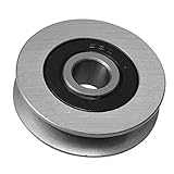 50x13mm Ti Farbe Eisen Lager Stahl Seilrolle U-Form Radlager Umlenkrolle Tragende 512 KG für Fitnessgeräte Garagentorö