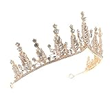 Lurrose Tiara Crowns Kristallkönigin Krone Kopfband Prinzessin Strass Krone Braut Stirnbänder Braut Hochzeitsfeier Haarschmuck G