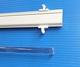myraumdesign Nachträglich einbaubarer Profi Paneelwagen Aluminium - in verschiedenen Längen - Silber oder weiß für Schiebegardine - Fast überall passend (57 cm, Silber)