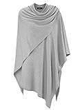 Zwillingsherz Poncho-Schal mit Kaschmir - Hochwertiges Cape für Damen - XXL Umhängetuch und Tunika mit Ärmel - Strick-Pullover - Sweatshirt - Stola für Sommer und Winter von Cashmere Dreams (HGR)