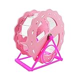WElerj laufrad für Hamster laufrad Hamster Holz Zwerg Hamster Rad Holz Hamster Rad Hamster übung Ball Stille Hamster Rad Große Hamster Ball 12cm,acrylicpink