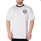 New Era Shirt - Basketball Shirts - Football Tshirt - Fanshirt - Trikot - Pinstripe Oversized Tee - NBA - NFL - Bulls - Lakers - Raiders (Las Vegas Raiders, XS)