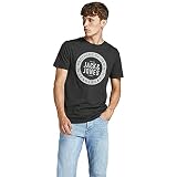 JACK & JONES Herren JJEJEANS Tee SS O-Neck NOOS 21/22 T-Shirt, Dark Grey Melange/Detail:Melange/Slim Fit, XXL
