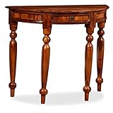 YOPOTIKA Schränkchen Bodenlagerschrank Nachttisch Buffetschrank für Schlafzimmern, Küchen, Bädern oder Flur Konsolenschrank Konsolentisch Massivholz 90 x 40 x 76 cm Halb