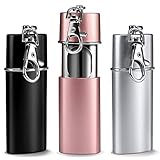 3 x Zigaretten Taschenascher Taschenaschenbecher geruchsdicht | Reise-Aschenbecher - Yosemy Aschenbecher für unterwegs - Aschenbecher to go (Schwarz + Pink + Silber)