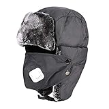 Fliegermütze Erwachsene Kinder Ohrenwärme Wintermütze Warm Trappermütze Winter Weich Mütze Winddicht Fleece Outdoormütze Plüsch Freizeithut Flauschig Winterhüte für Outdoor Wandern Sk