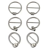 SOIMISS 6 Stück Runde T-Shirt Clips Schal Schnalle Ringe Kleidung Clip Ringe Kleidung Gürtel Clip Ringe Wickelhalter für T-Shirt Halstuch Schals Schal (Silber)