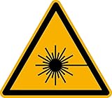 Aufkleber Warnzeichen Warnung vor Laserstrahl Warnaufkleber ASR/ISO W004 SL50mm 12 Stück