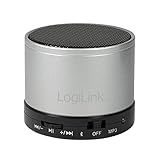 LogiLink SP0051S Bluetooth Lautsprecher mit MP3-Player & integriertem FM-Radio, Farbe: Silb