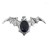 Widmann 7130N - Gotischer Fledermaus Ring mit Edelstein, Damen-Ring, Modeschmuck, Accessoire, Vampir, Hexe, Halloween, Mottoparty