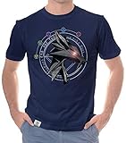 shirtdepartment - Herren T-Shirt - Wolfsschule dunkelblau-Weiss M