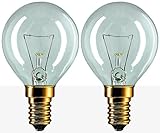 2 Stück Philips Backofenlampe 40 Watt E14 kleiner Sockel P45x78 klar bis 300 Grad C