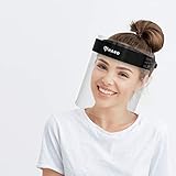 HARD Ersatzfolien 10 Stück - Schwarz, Ersatzvisiere für Aufklappbares Face Shield, 10 x Wechselvisier Folien Anti-Beschlag