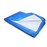 X-DREE Tarps 13Ft x 20Ft Blue 6.7 Oz. Wasserdichte Poly Tarp-Abdeckung - Perfekt für Backpacking, Camping, Shelter, Bodendecker(Lonas 13 pies x 20 pies azul 6.7 oz. Cubierta impermeable de lona imp
