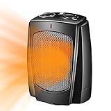 Persönliche Büroheizung,Keramik Kleine Heizung,Tragbare Elektrische Raumheizung Mit Tipp-over Protection Und Überhitzungsschutz,Kleiner Heizgeräte Für Innenbereich Home Schlafzimme-Schwarz E