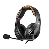 SADES A2 Gaming-Headset mit Stereo-Sound für PS4, mit Noise-Cancelling-Mikrofon, kompatibel mit PS5, Xbox One/Xbox One X, Switch, PC, Laptop (Orange)