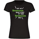 Multifanshop® Damen T-Shirt - Nur wo Unterhaching Drauf Steht ist auch Unterhaching drin - schwarz - Frauen Shirt - Größe:M