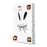 artboxONE Adventskalender mit Pralinen von Ferrero Hase Tierportrait schwarzweiß Adventskalender T