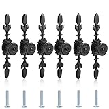 6 Stück Schrankgriffe,Schwarze Kabinettknöpfe,Türknauf im Vintage-Stil,Schrankknäufe mit Platte und Schrauben,für Küche,Schublade,Schrank,Schlafzimmer,Badezimmer,Möbel,166mm*23