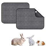 2 Stück wiederverwendbaren Pads für Meerschweinchenkäfig Waschbare wasserdichte absorbierende Pads für Chinchilla Hedgehog Rabbit Cag