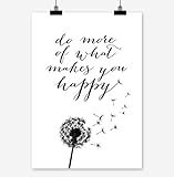 Prints Eisenherz DO More of What Makes You Happy Kunstdruck Poster (A3)