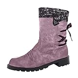 Schneestiefel Damen Wasserdicht Gefüttert Hohe 42 39 40 41 Schwarz Beige Winterstiefel Winterschuhe Schuhe Warm Boots Frauen Halblange Stiefel Schneeschuhe Flache Sneaker Schneeschuhe Winterb