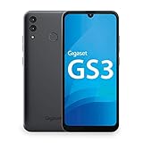 Gigaset GS3 Smartphone ohne Vertrag - Triple-Slots für Dual SIM und Speichererweiterung - leistungsstarker 4000mAh Wechsel-Akku - 4GB RAM und 64GB interner Speicher - Android 10 - Graphite Grey