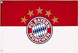 FC Bayern Fahne Originalware Flagge 100 x 150 cm Motiv LOGO + Ösen S