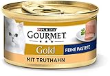 PURINA GOURMET Gold Feine Pastete Katzenfutter nass, mit Truthahn, 12er Pack (12 x 85g)