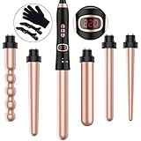 Lockenstab mit Verschiedenen Aufsätzen Set - BESTOPE PRO 6 in 1 Lockenstäbe große und kleine locken, Curling Wand Keramik Lockeneisen mit H