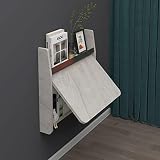 XWGX Klappbarer Schreibtisch zur Wandmontage hängend Schreibtisch zu Hause Eckcomputertisch und Bücherregal integrierter einfacher Wandschreibtisch (Size : 64cm)