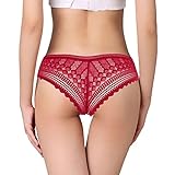Unterhosen Damen, Sexy Slips Tanga Damen Spitze Dessous Tanga Höschen Sexy Spitze Hipster Slip Pantys Schlüpfer Aushöhlen Erotisch String Unterhose Fit Lingerie Panties Sexy Damenwäsche Everyday