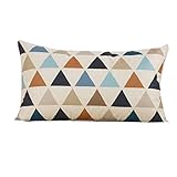 SHOBDW Elegant Einfachheit Blätter/Geometrische Druck Schlafsofa Home Decoration Festival Kissenbezug Kopfkissenbezug 30cm*50cm Rechteckig Kissenhülle Kissenbezüg