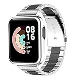 laimoere Metallband Kompatibel mit MIE Smartwatch Armband, Schlaufenarmbänder Ersatzarmband Wasserdichter Gürtel Herren Damen Kleiderhalter Mini Armb