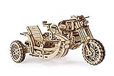 UGEARS 3D Puzzle Erwachsene Holz - 3D Holzbausatz Motorrad Modell mit Gummibandmotor - Mechanischer Modellbausatz Motorrad Bausatz - 3D Holzpuzzle für Erwachsene und Jugendliche (Scrambler UGR-10)