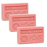 Maison Du Savon De Marseille – Französische Seife aus Bio-Arganöl – Parfüm der Liebe – 100 g – 3 Stück