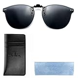 CREYESTAL Polarisiert Clip auf Sonnenbrillen, Sonnenbrille Aufsatz, Anhebbar und Ultraleicht , Herren, Damen 100% UV400, CE Z