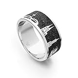 DUR Unisex Nachtring'Köln' aus 925er Silber Größe 56 (17.8) R4775.56, 56 (17.8)