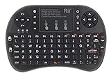 Rii Mini i8+ Bluetooth + Wireless (italienisches Layout) Mini-Tastatur mit Touchpad, USB Wireless + Bluetooth, kompatibel mit Smart TV, TV Box, Tablet, Smartphone, Konsole, PC, Fire TV, Raspberry