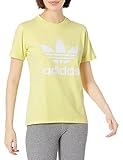 adidas Originals Women's Trefoil Tee, Pulse Yellow, S