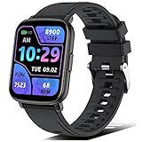 Smartwatch, 1.69 Zoll Voller Touch Screen Fitnessuhr Herren Damen mit Pulsuhr Schlafmonitor, 24 Sportmodi Fitness Tracker IP68 Wasserdicht Sportuhr Armbanduhr, Stoppuhr Smart Watch für iOS