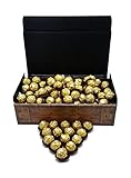 Ferrero Rocher 1,2Kg XXL 'Gold' Schatztruhe mit 96 Kugeln - knusprige Pralinen-Spezialität mit Milchschokolade und Haselnusscreme - perfekt zum verschenken oder auch als Dek