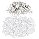 200 Stück Led Strip Befestigung Einen Seite Befestigungsleiste Licht Montagehalterung Befestigungs Clip Silikon für 8-10mm breite Led Stripes Clips mit 200 Stück Nichtmagnetischen Schraub