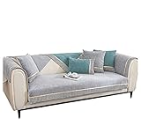 Sitzkissenbezug Sofakissen Sofasitzbezug Sofa Überwürfe Sofabezug Elastischer Stretch Samt-Optisch Couchbezug Sofahusse 1/2/3/4 Sitzer Sofa Abdeckung in Verschiedene Größe und(Size:90*210cm（35*82in）)